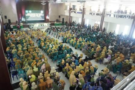Peserta Musyawarah Wilayah (Muswil) Muhammadiyah dan Aisyiyah ke-13 Sulawesi Tengah (Sulteng), di Gedung Graha Pemda Banggai, Sabtu (14/1/2023). FOTO: ISTIMEWA