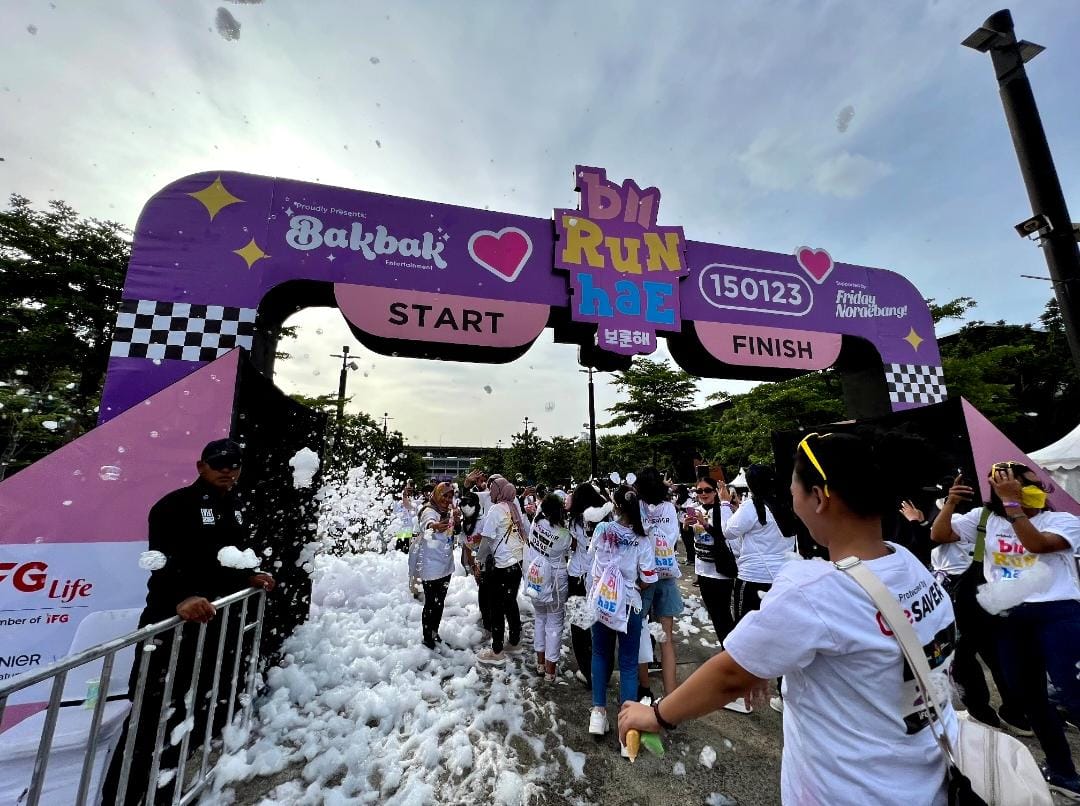 Suasana kegiatan festival marathon BORUNHAE di Plaza Timur Area Gelora Bung Karno, Jakarta, Ahad (15/1/2023). FOTO: ISTIMEWA