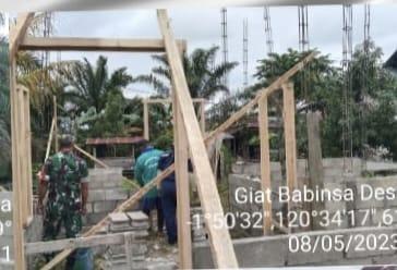 Tampak rumah warga yang dibangun Babinsa bersama warga. FOTO: ISTIMEWA