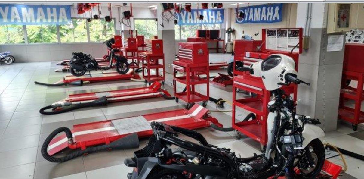 Sentral service motor Yamaha. FOTO: ISTIMEWA