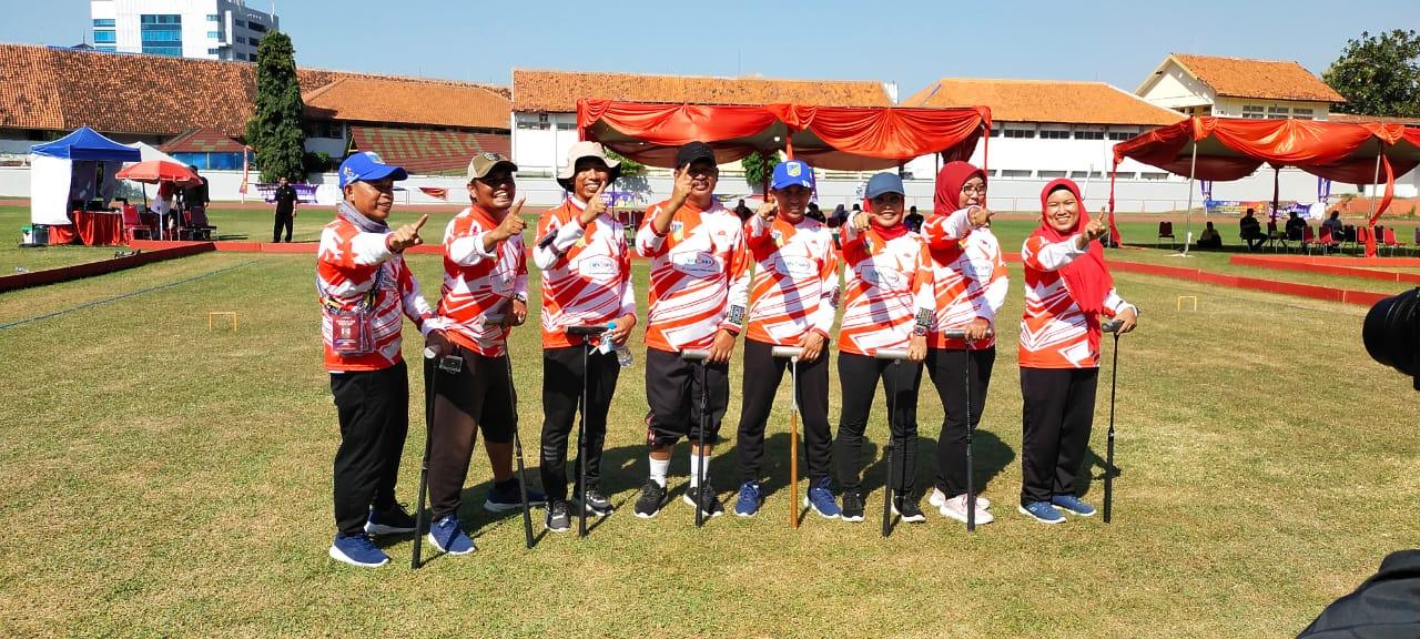 Cabang olahraga Gateball Sulteng berhasil meraih medali emas pada ajang Pornas KORPRI XVI tahun 2023 di Semarang. Foto: Biro Adpim