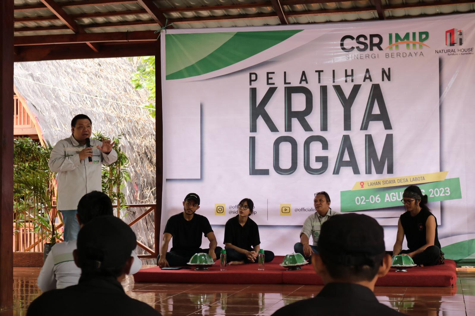 Suasana pelatihan Kriya Logam di Lahan Sidaya PT IMIP, Rabu (2/8/2023). FOTO: IST
