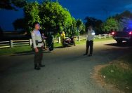 Personel Piket Polsek Ampana Kota saat melaksanakan Patroli subuh dengan sasaran balapan liar dan penyakit masyarakat di bulan Ramadan, Kamis (14/3/2024). FOTO: DOK POLSEK AMPANA KOTA