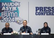 Direktur Utama Jasa Raharja Rivan A. Purwantono saat menyampaikan adanya program bersama BUMN dengan tema “Mudik Asyik Bersama BUMN 2024”. Kegiatan ini dilaksanakan dalam rangka menyambut Hari Raya Idul Fitri 1445 H. Foto: Humas Jasa Raharja.