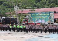 Apel Gelar Pasukan Ketupat Tinombala di Lapangan Polres Morowali Utara, Rabu (3/4/2024). FOTO: IST